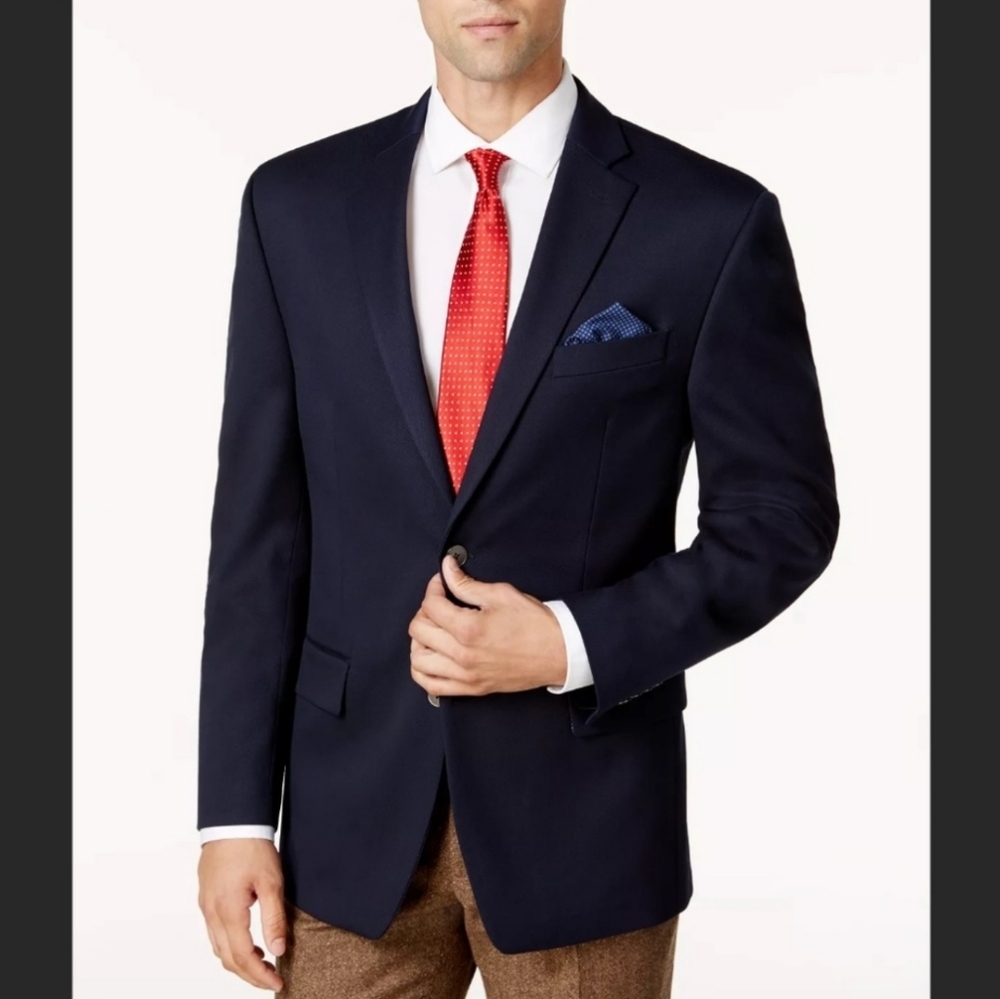 Michael Kors size 44R navy blue Blazer Suit sport Jacket
